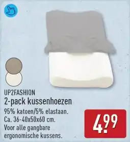 ALDI UP2FASHION 2-pack kussenhoezen aanbieding