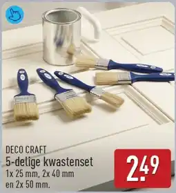 ALDI DECO CRAFT 5-delige kwastenset aanbieding