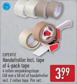 ALDI EXPERTIZ Handafroller incl. tape of 4-pack tape aanbieding