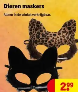 Kruidvat Dieren maskers aanbieding