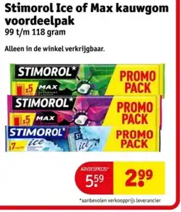 Kruidvat Stimorol Ice of Max kauwgom voordeelpak aanbieding
