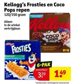 Kruidvat Kellogg's Frosties en Coco Pops repen aanbieding