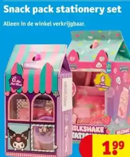 Kruidvat Snack pack stationery set aanbieding