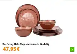 Obelink Bo-Camp Halo Clay serviesset - 12-delig aanbieding
