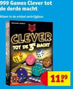 Kruidvat 999 Games Clever tot de derde macht aanbieding