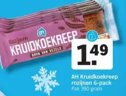 Albert Heijn AH Kruidkoekreep rozijnen aanbieding