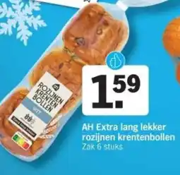 Albert Heijn AH Extra lang lekker rozijnen krentenbollen aanbieding