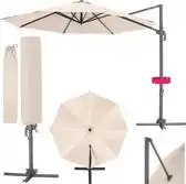 Praxis Tectake - Parasol Ø 300cm Met Voetpedaal En Beschermhoes - Beige aanbieding