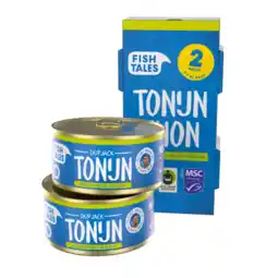 Albert Heijn Fish Tales Skipjack tonijn in olijfolie 2-pack aanbieding