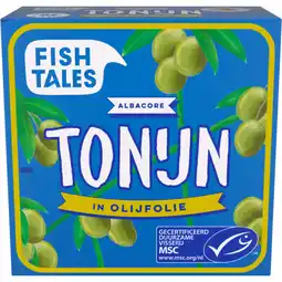 Albert Heijn Fish Tales Witte tonijn in olijfolie aanbieding