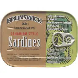 Albert Heijn Brunswick Sardines hot peppers aanbieding