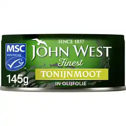 Albert Heijn John West Tonijnmoot in olijfolie aanbieding