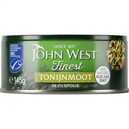 Albert Heijn John West Tonijnmoot in olijfolie aanbieding