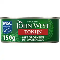 Albert Heijn John West Tonijnstukken met groente aanbieding