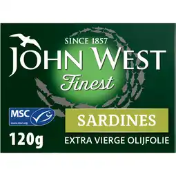 Albert Heijn John West Sardines extra vierge olijfolie aanbieding