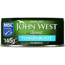 Albert Heijn John West Tonijnmoot in water aanbieding