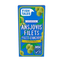 Albert Heijn Fish Tales Ansjovisfilets in olijfolie aanbieding