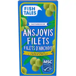 Albert Heijn Fish Tales Ansjovisfilets in olijfolie aanbieding