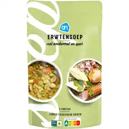 Albert Heijn AH Erwtensoep met rookworst en spek aanbieding