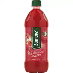 Albert Heijn Slimpie Watermeloen aardbei siroop 0% suiker aanbieding