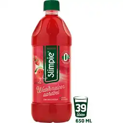 Albert Heijn Slimpie Watermeloen aardbei siroop 0% suiker aanbieding