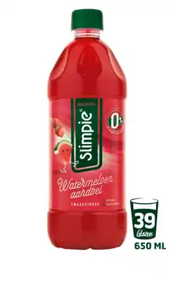 Albert Heijn Slimpie Watermeloen aardbei siroop 0% suiker aanbieding