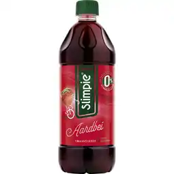 Albert Heijn Slimpie Aardbei siroop 0% suiker aanbieding