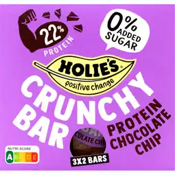 Albert Heijn Holie's Crunchy bar protein chocolate chip aanbieding