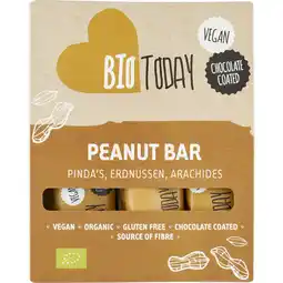 Albert Heijn BioToday Vegan choco bar pinda's aanbieding