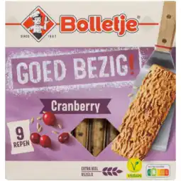 Albert Heijn Bolletje Goed bezig graanrepen cranberry aanbieding