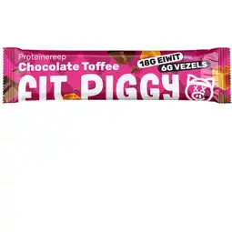 Albert Heijn Fit Piggy Proteïne reep smaak toffee chocolade aanbieding