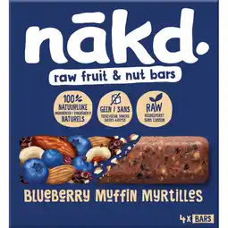 Albert Heijn Nakd. Blueberry muffin bars aanbieding