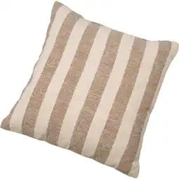 Albert Heijn S&A Gestreept kussen bruin beige aanbieding