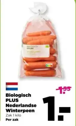 PLUS Biologisch PLUS Nederlandse Winterpeen aanbieding