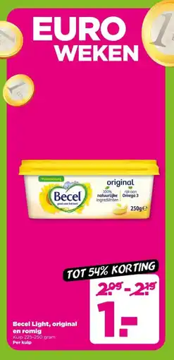 PLUS Becel Light, original en romig aanbieding
