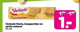 PLUS Verkade Maria, knappertjes en sprits naturel aanbieding