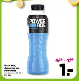 PLUS Fuze Tea, Aquarius en Powerade aanbieding