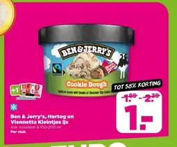 PLUS Ben & Jerry's, Hertog en Viennetta Kleintjes ijs aanbieding