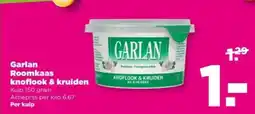 PLUS Garlan Roomkaas knoflook & kruiden aanbieding