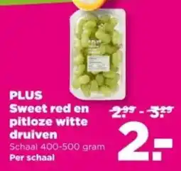 PLUS PLUS Sweet red en pitloze witte druiven aanbieding
