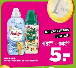 PLUS Alle Robijn Wasverzachter en wasparfum aanbieding