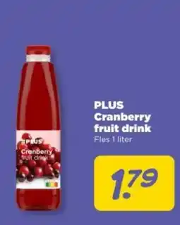 PLUS PLUS Cranberry fruit drink aanbieding