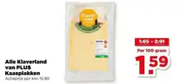 PLUS Alle Klaverland van PLUS Kaasplakken aanbieding