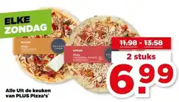 PLUS Alle Uit de keuken van PLUS Pizza's aanbieding