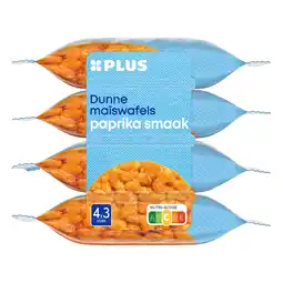PLUS PLUS Maiswafels Paprika aanbieding