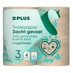 PLUS PLUS toiletpapier recycled 150 vel 3 laags aanbieding