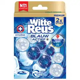 PLUS Witte Reus Toiletblok Blauw Actief Hyg aanbieding