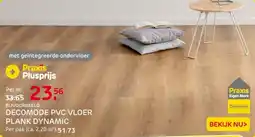Praxis Decomode pvc vloer plank dynamic aanbieding