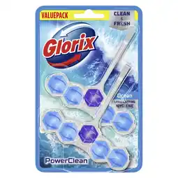 Plein.nl 2+1 gratis: Glorix Toiletblok Power Clean Ocean aanbieding