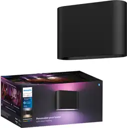 Coolblue Philips Hue Dymera muurlamp - White and Color - Zwart aanbieding